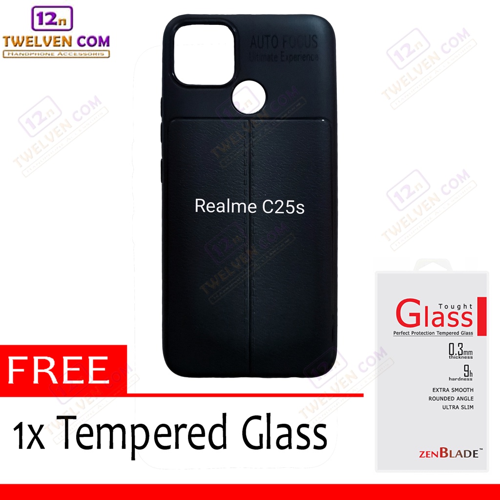 [FLASH SALE] Case Auto Focus Softcase Realme C25s - Free Tempered Glass