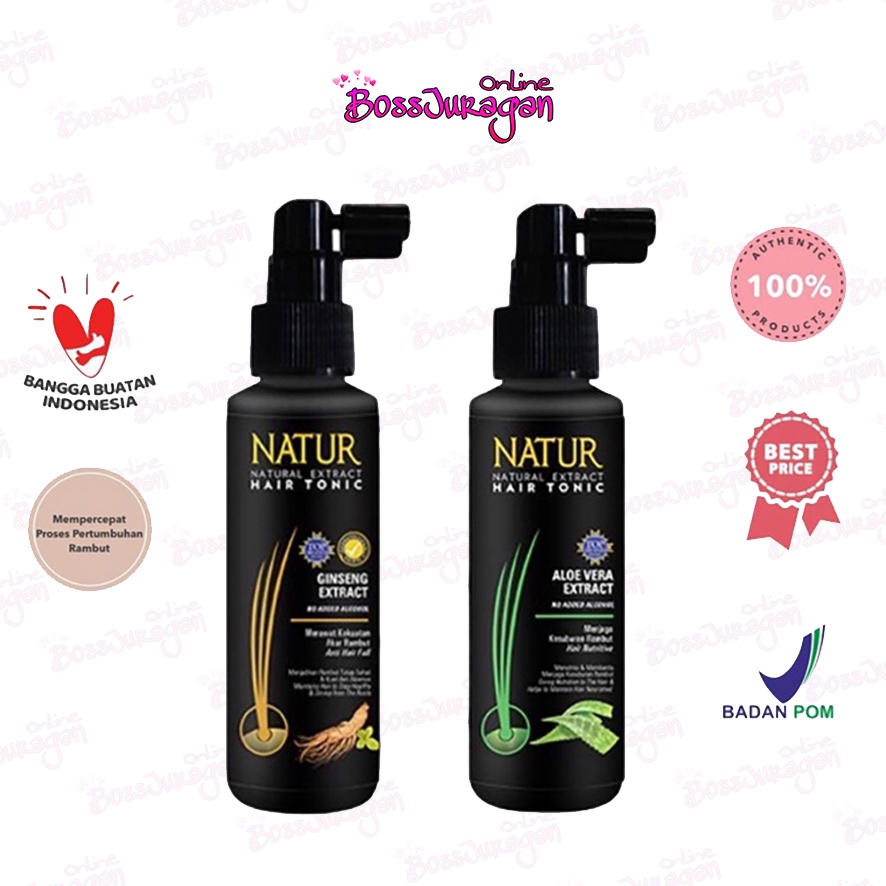 (BOSS) NATUR Natural Extract Hair Tonic Aloe Vera Extract | Ginseng Extract - 50ml / 90ml