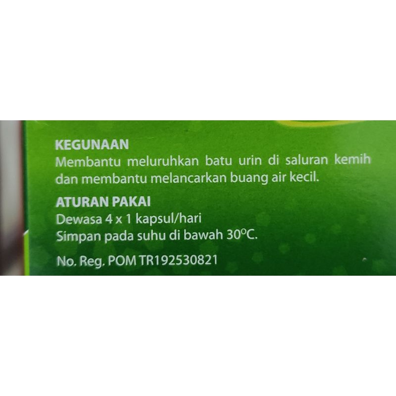 Nephrolit 5 Kapsul / Meluruhkan Batu Urin / Melancarkan Buang Air Kecil