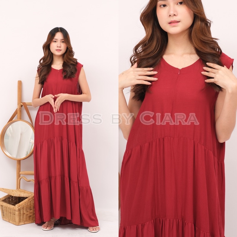 DRESS REMPEL / DRESS SUSUN / DRESS REMPEL TANPA LENGAN / DRESS REMPEL SUSUN