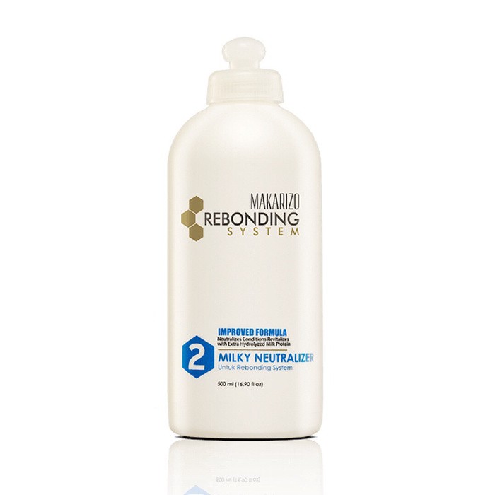 ❤GROSIR❤MAKARIZO REBONDING SYSTEM MILKY NEUTRALIZER 500ML