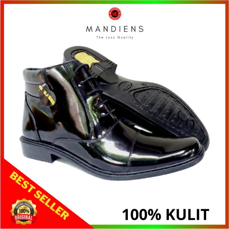 MANDIENS  Sepatu Bots  Kulit Asli PDH SJ253Lux Original Medali Export Quality