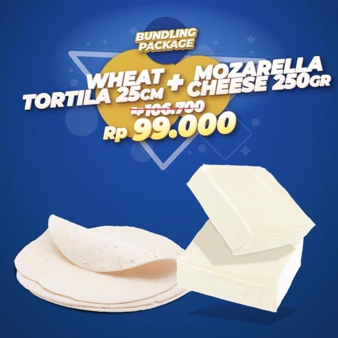 

BISA BAYAR DITEMPAT Tortilla 25cm + Keju Mozarella Promo Bundling Hemat DISKON