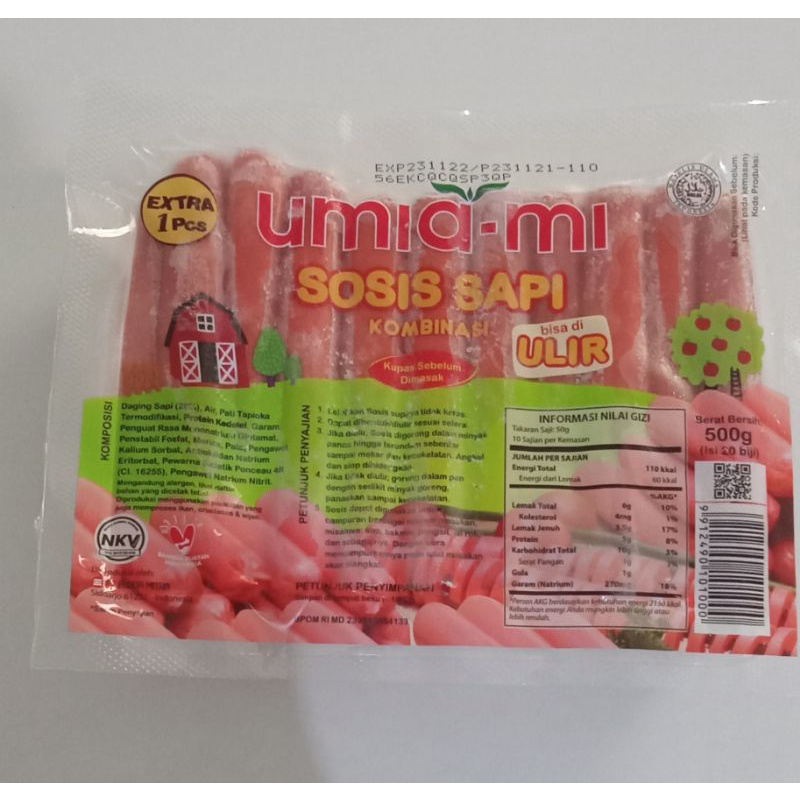 

UMIAMI Sosis Sapi Kombinasi 500g