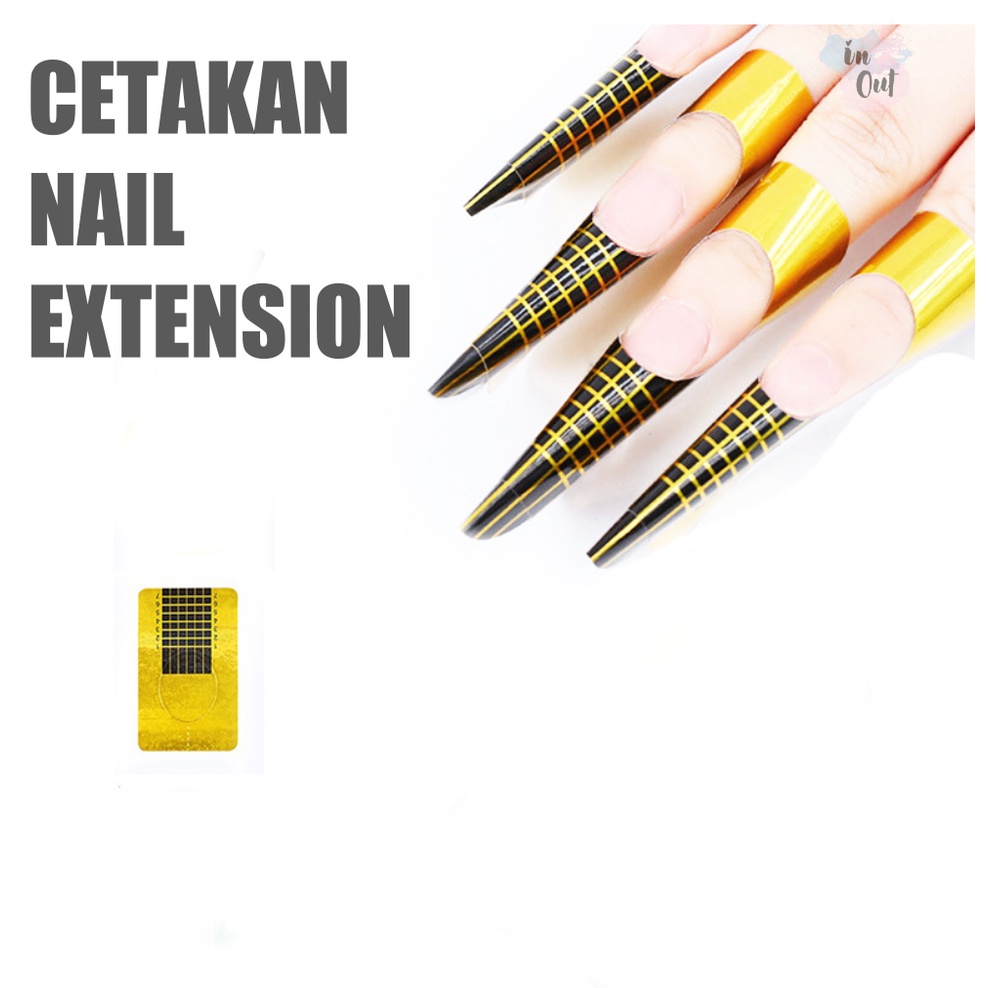 Cetakan Kuku Extension / Nail Form Acrylic Extention / nail art  Perpanjang kuku Palsu / kertas pembentuk kuku palsu KU012