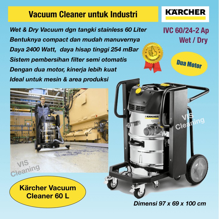 Industrial Vacuum Cleaner Karcher IVC 60/24-2 Ap (60 Liter)