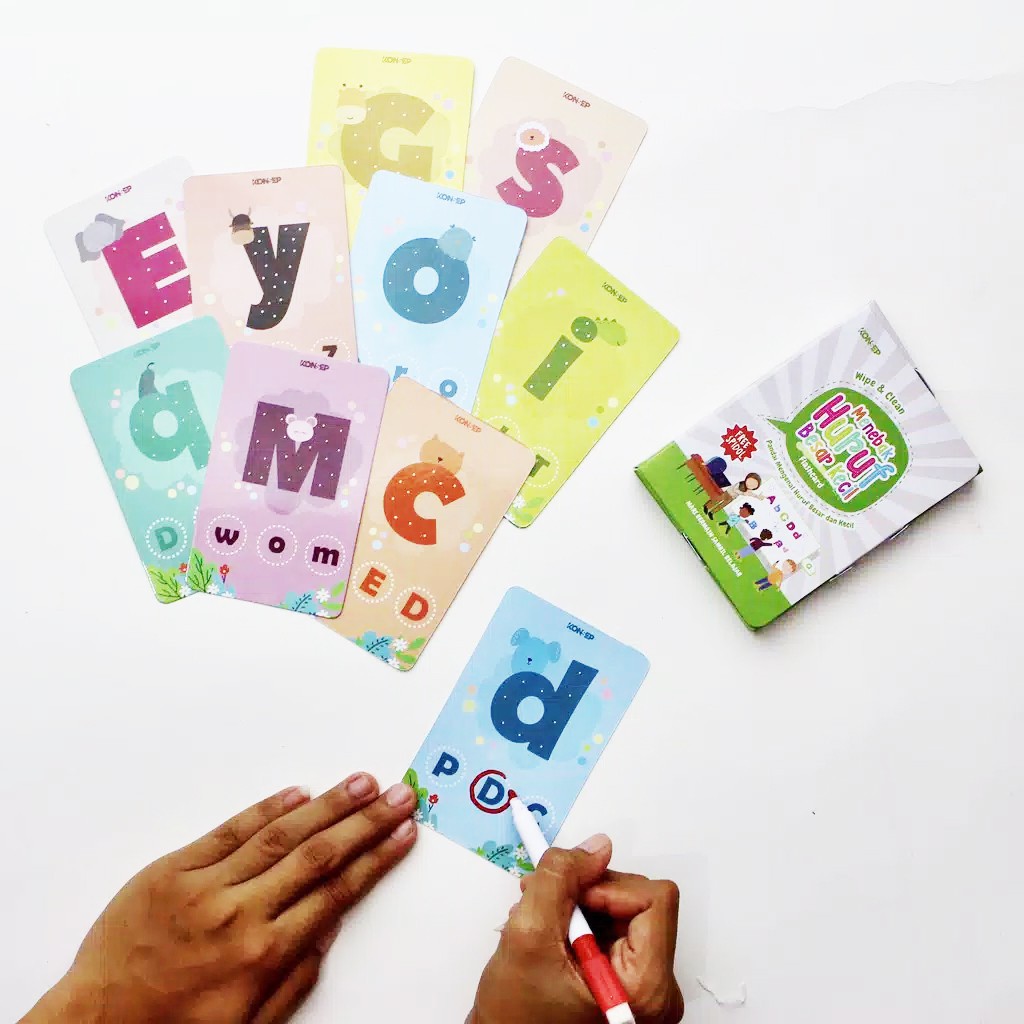 FLASH CARD &amp; WIPE CLEAN UNTUK BALITA KARTU PINTAR BELAJAR KARTU PINTAR ANAK BISA DITULIS DAN DIHAPUS