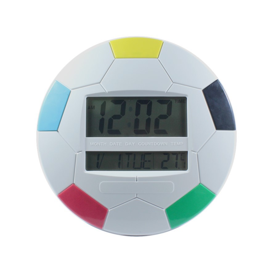 Jam Dinding Digital Smart Wall Clock Digital Bentuk Bola 26cm Free Baterai