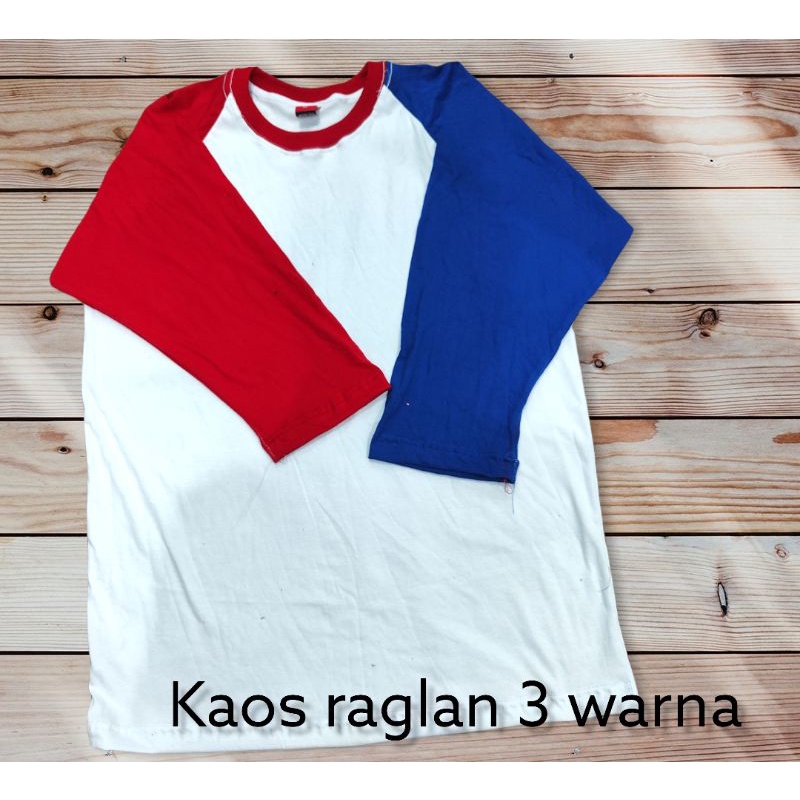 kaos raglan kombinasi lengan