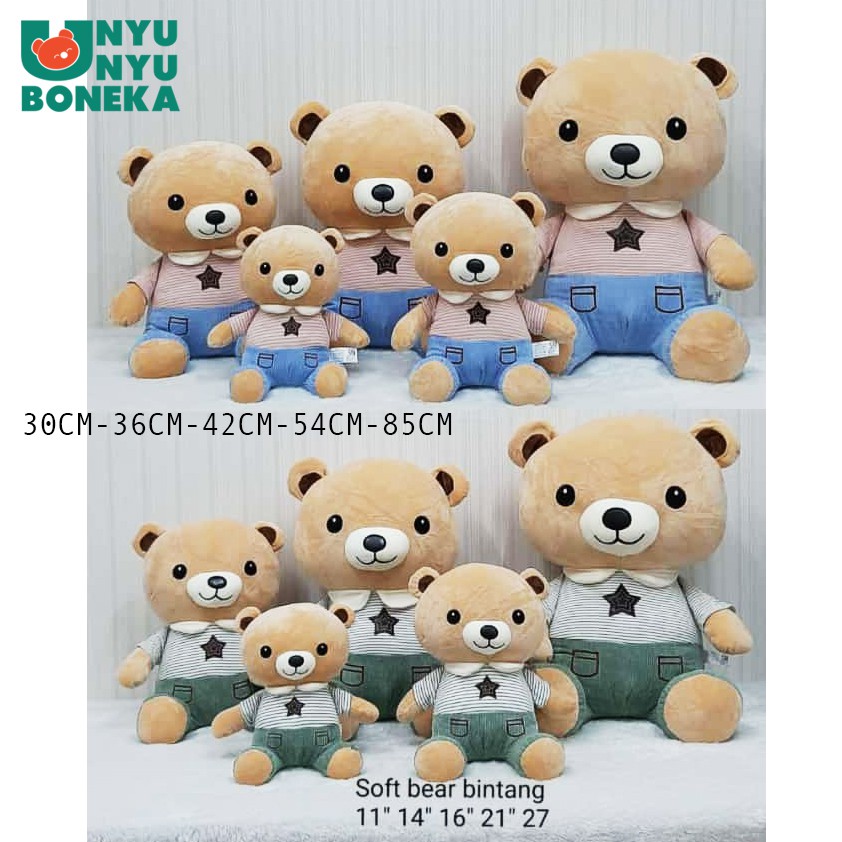 Boneka soft teddy bear Baju Import animal souvenir safari cute teddy bear star souvenir kado baby