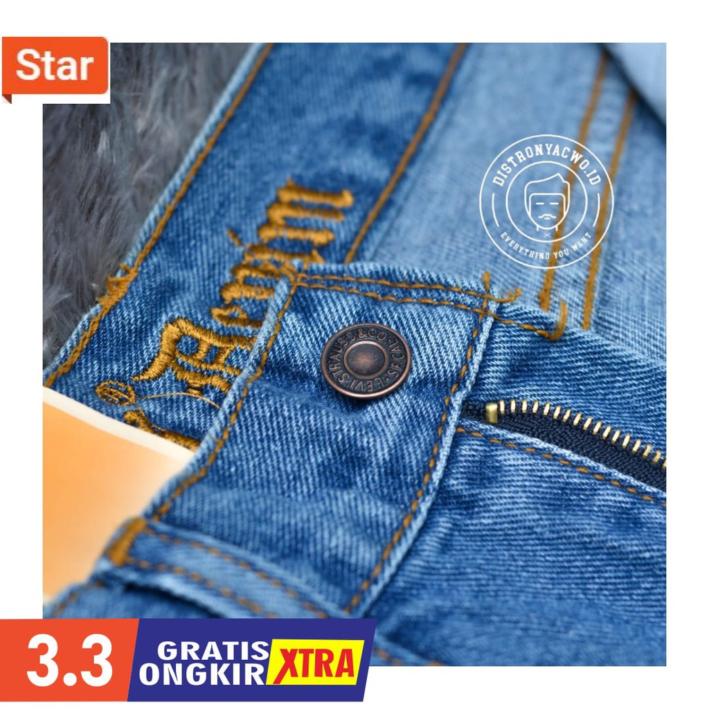TERBARU- OBRAL Levis Biru Muda 28 - 32 Celana Panjang Jeans Pria Standard Reguler Toko Bacaruik