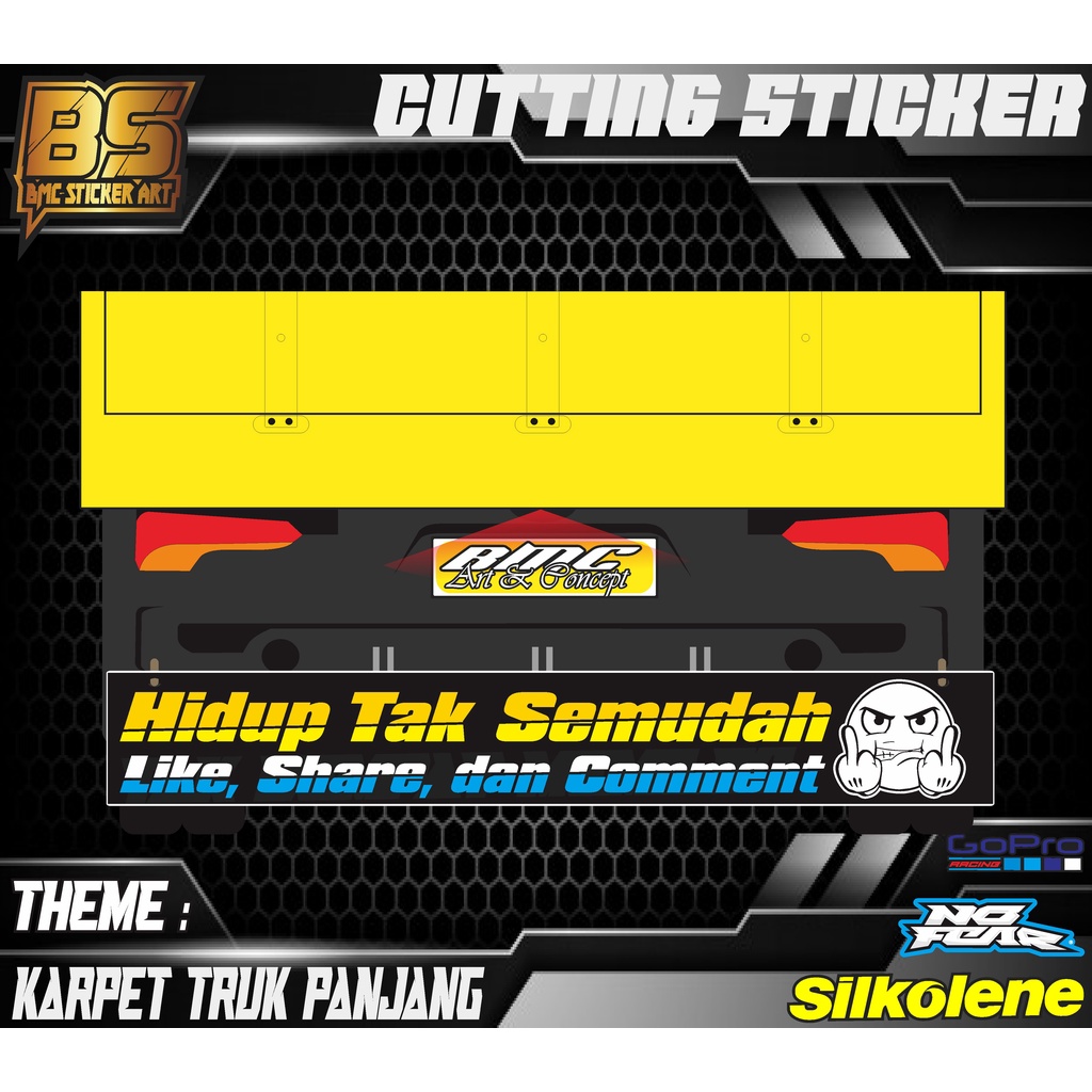 Sticker Cutting Karpet truk bebas custom - Sticker Variasi Truk