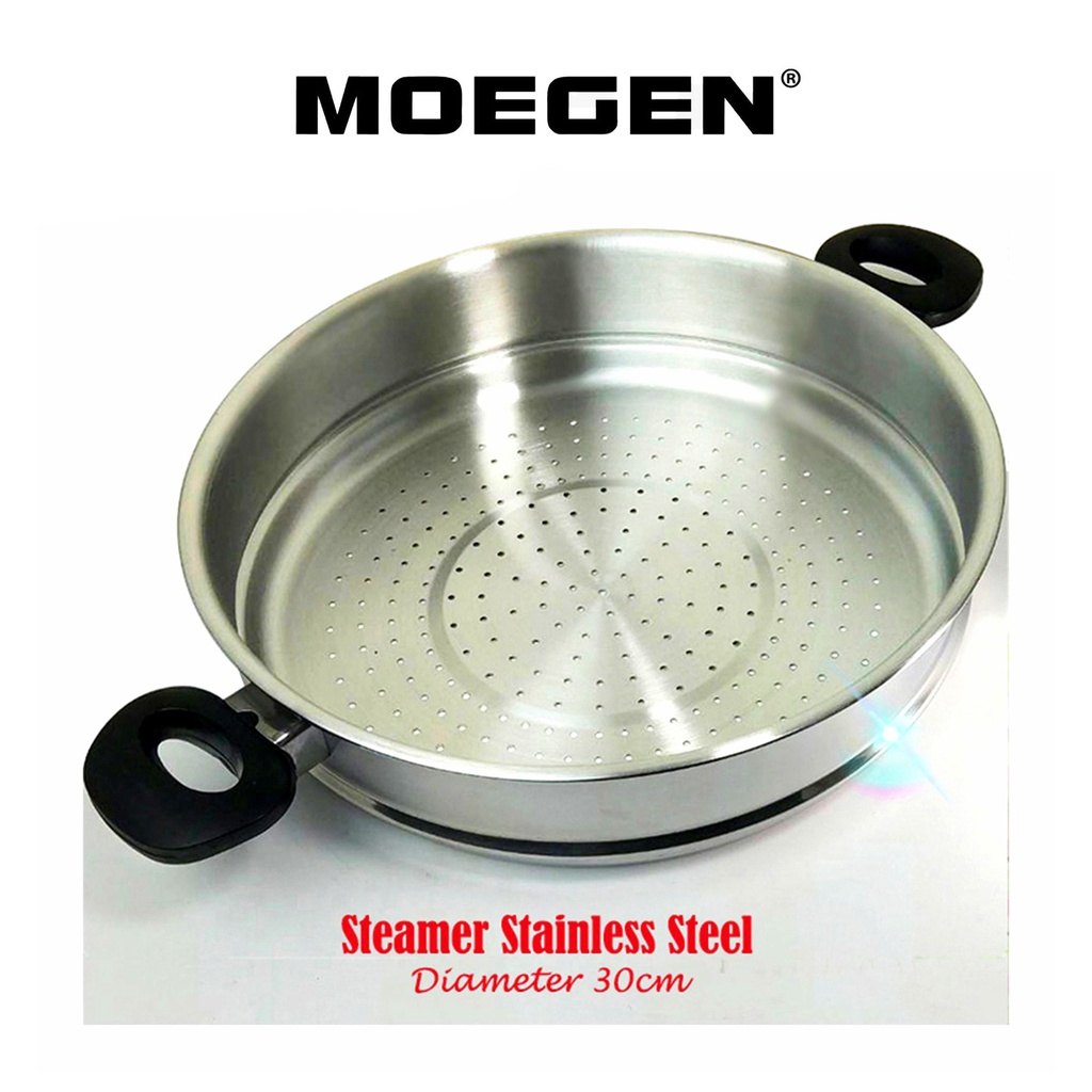 Steamer Stainless Steel Kukusan / Dandang 30 cm Untuk MOEGEN GERMANY / YEOBO / GANGNAM Wok kukusan serbaguna