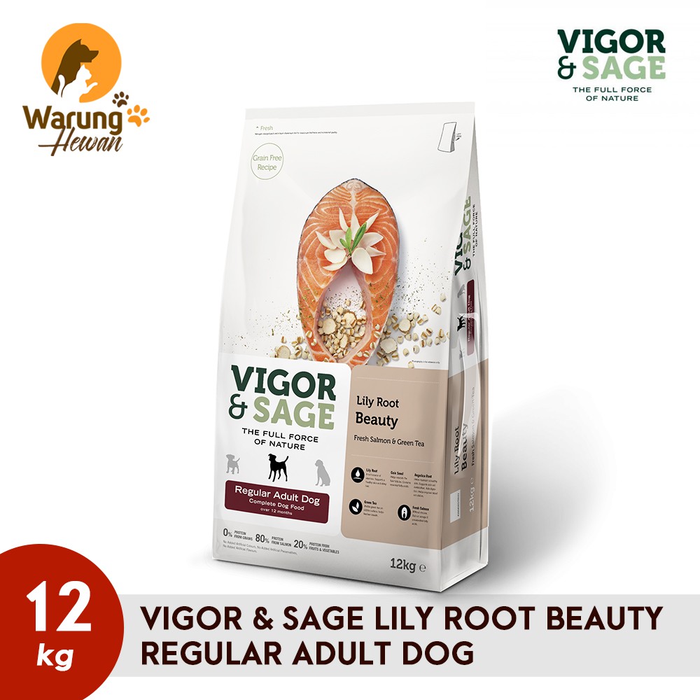 Vigor and Sage Lily Root Beauty Grainfree Regular Adult Dog 12 Kg