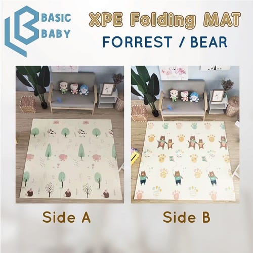 Basic Baby F3 &amp; F4 Folding Playmat L ( Motif Random )