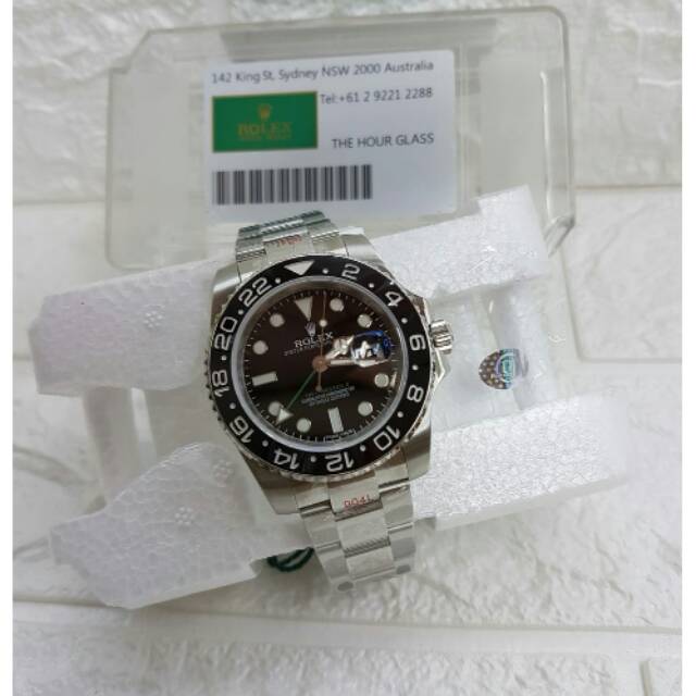 Jam tangan pria ROLEX GMT MASTER 2 AUTOMATIC SWISS CLONE