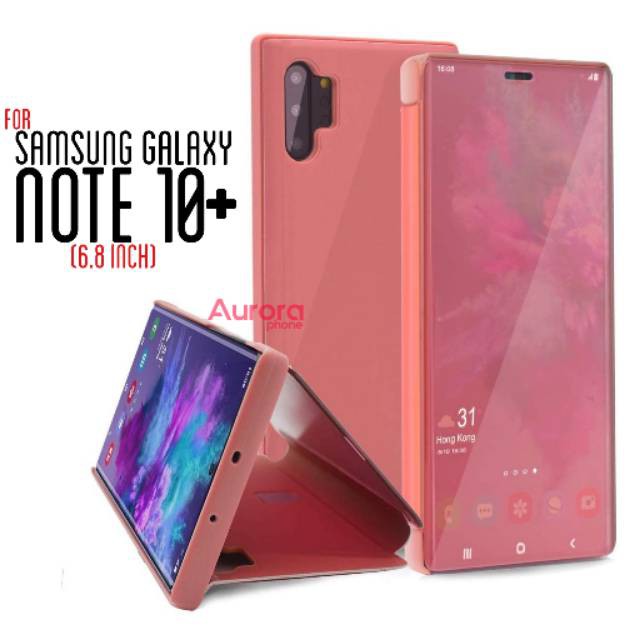 Flip Case Samsung Galaxy Note 10+ / Note 10 Plus Clear View Cover Mirror Standing Smart Case