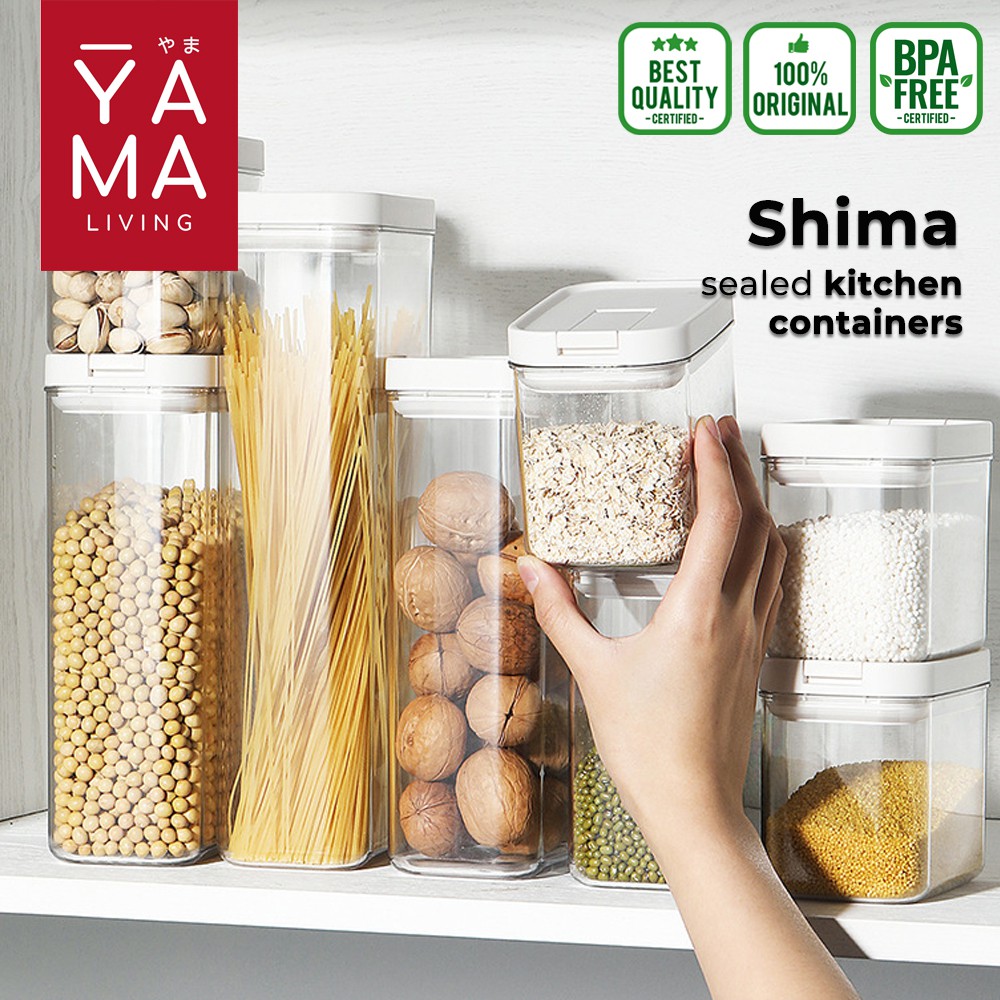 YAMA SHIMA Easy Lock Food Container Toples Kedap Udara Storage Penyimpanan Makanan Bumbu Dapur