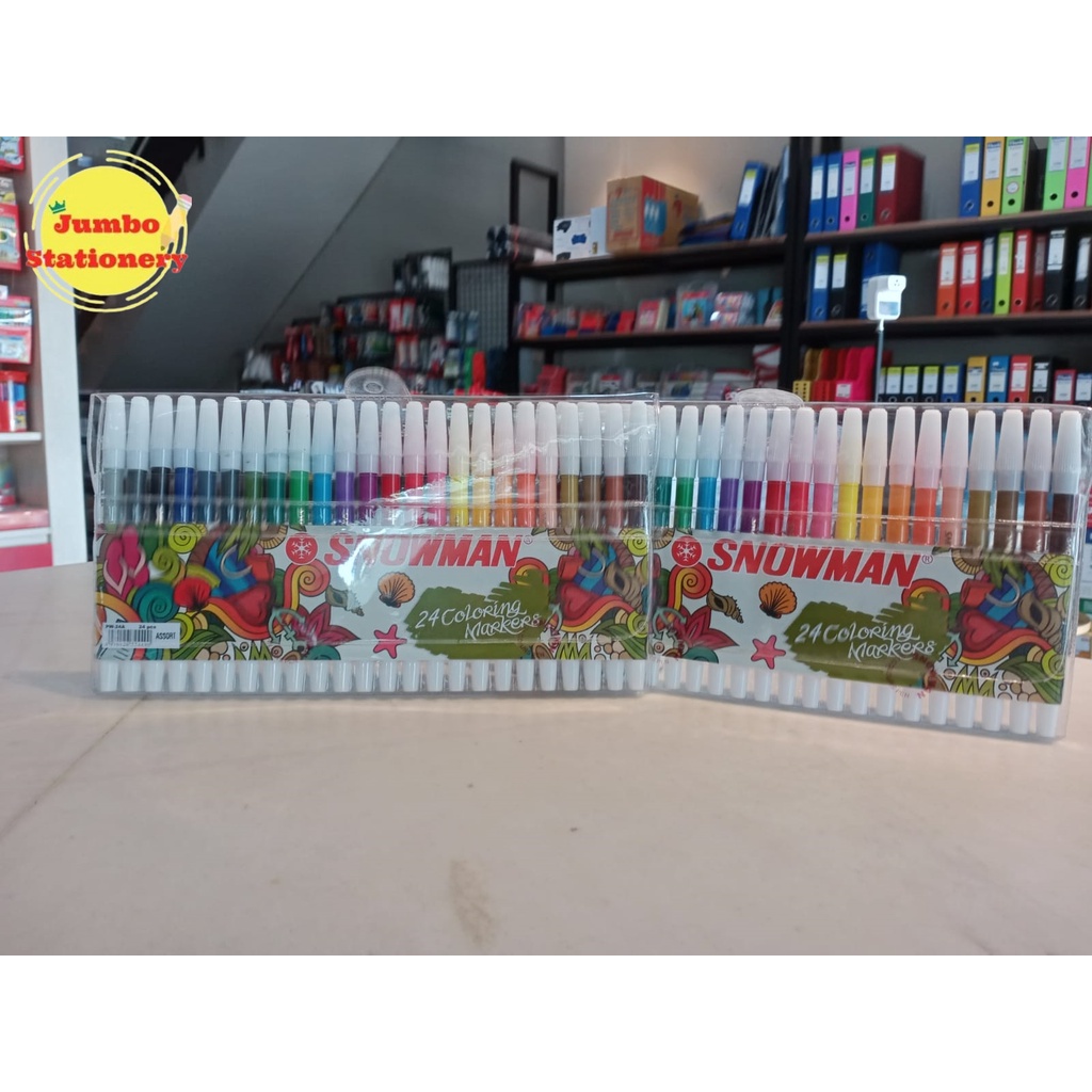 Spidol SNOWMAN 24 Warna Coloring Marker