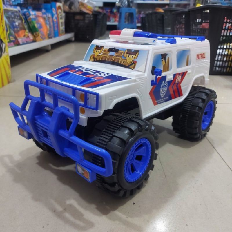 Mainan Jeep Patroli Polisi Besar - Mobil Mobilan Police Car Jumbo Anak Laki Cowok