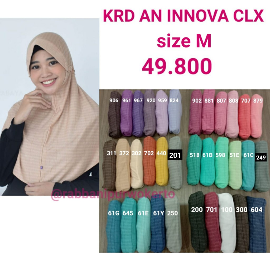 [SIZE M] KERUDUNG RABBANI CLX WARNA KERUDUNG RABBANI MOTIF CORAL (PART 2)