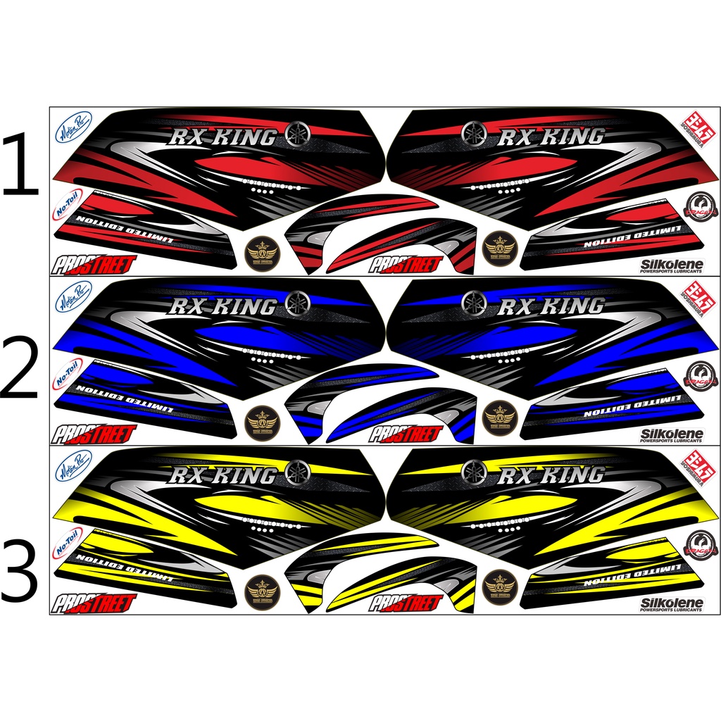 STRIPING VARIASI RX KING STIKER RX KING SIMPEL ELEGANT STRIPING RX KING MERAH KUNING BIRU TERBARU