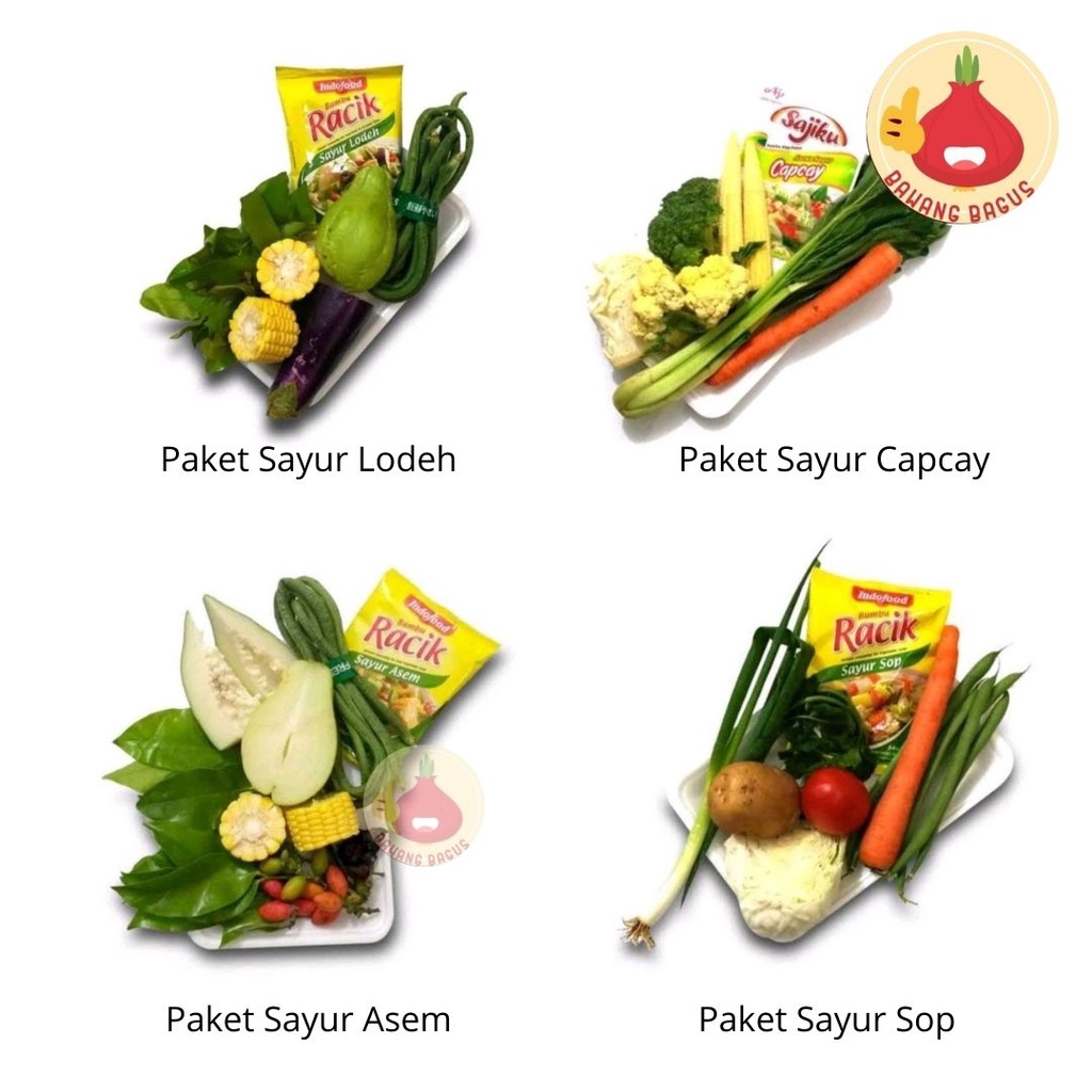 Jual Paket Lengkap Sayur Asem Sayur Lodeh Sayur Sop Sayur Capcay Sayur Bening 1paket Shopee 