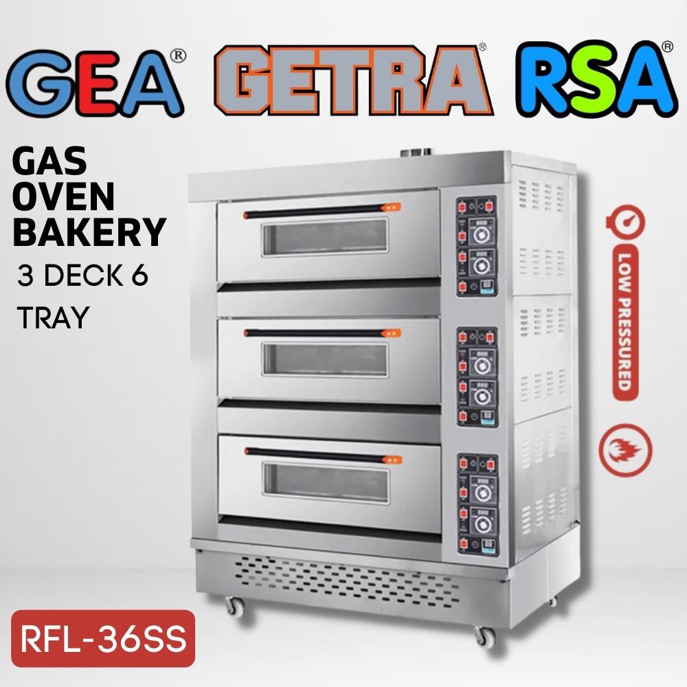 OVEN GETRA 3 DECK 6 TRAY RFL 36SS PEMANGGANG ROTI KUE RFL-36SS ORIGINAL