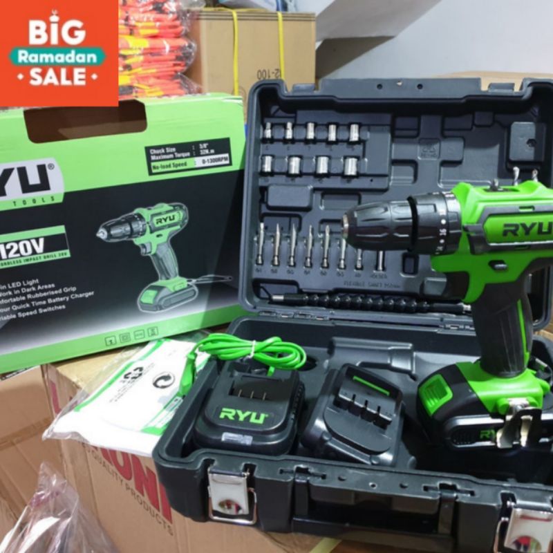 Mesin Bor Cordless 20V Tekiro Ryu RCI 20 V Bor Baterai