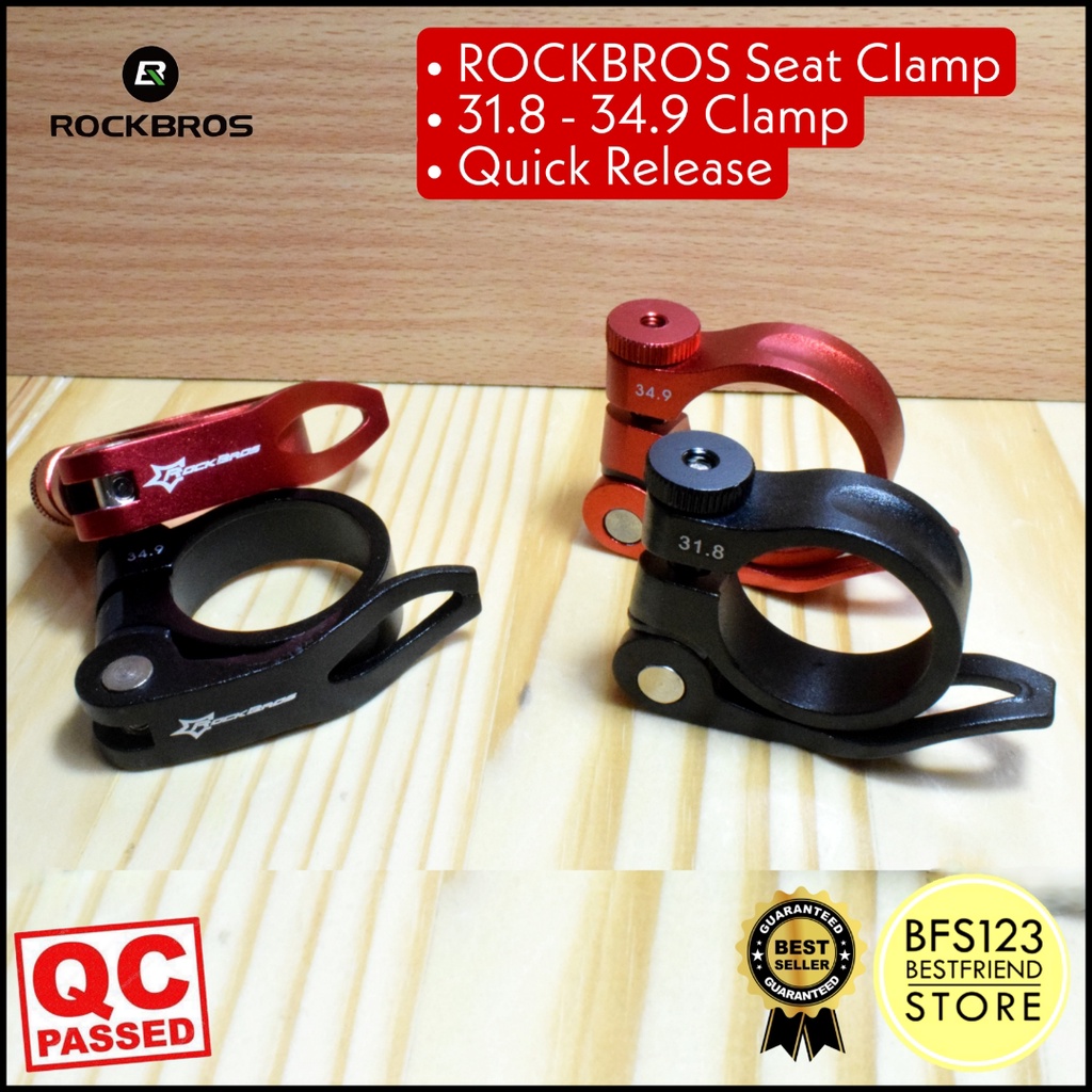 ROCKBROS Seat Clamp 31.8 34.9 Clamp Penjepit Seatpost Quick Release