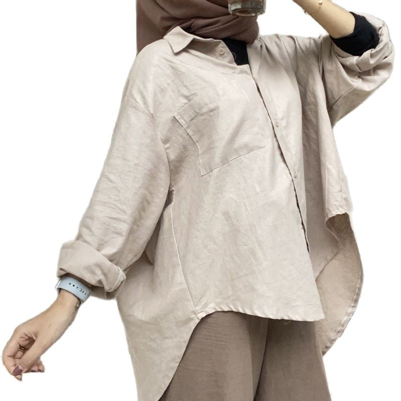 ZASKIYA - Olivia Shirt - Kemeja Oversize Wanita - Kemeja Linen - Oversized Shirt Linen