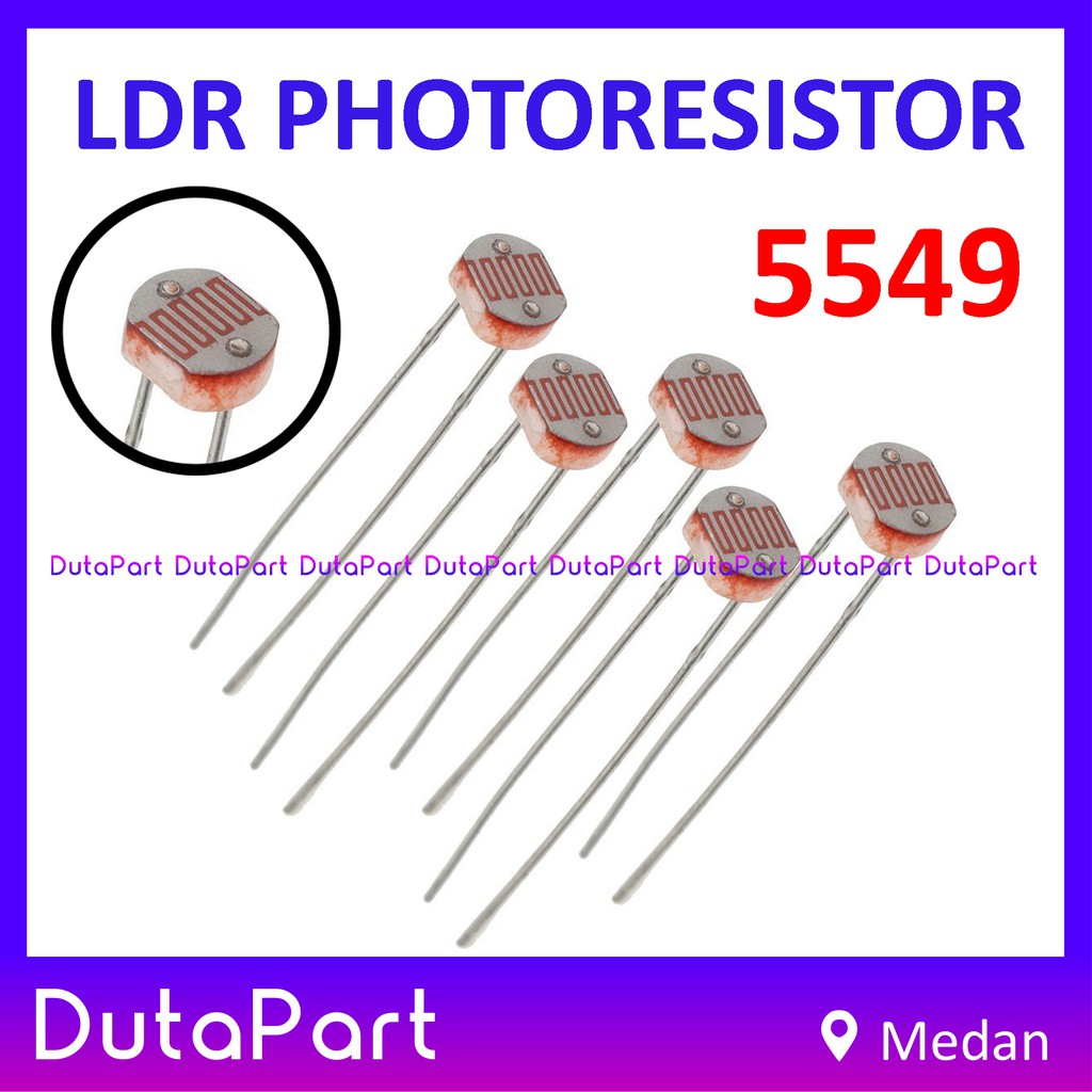 LDR Sensor Cahaya 5549 Light Dependent Resistor 5mm Photoresistor