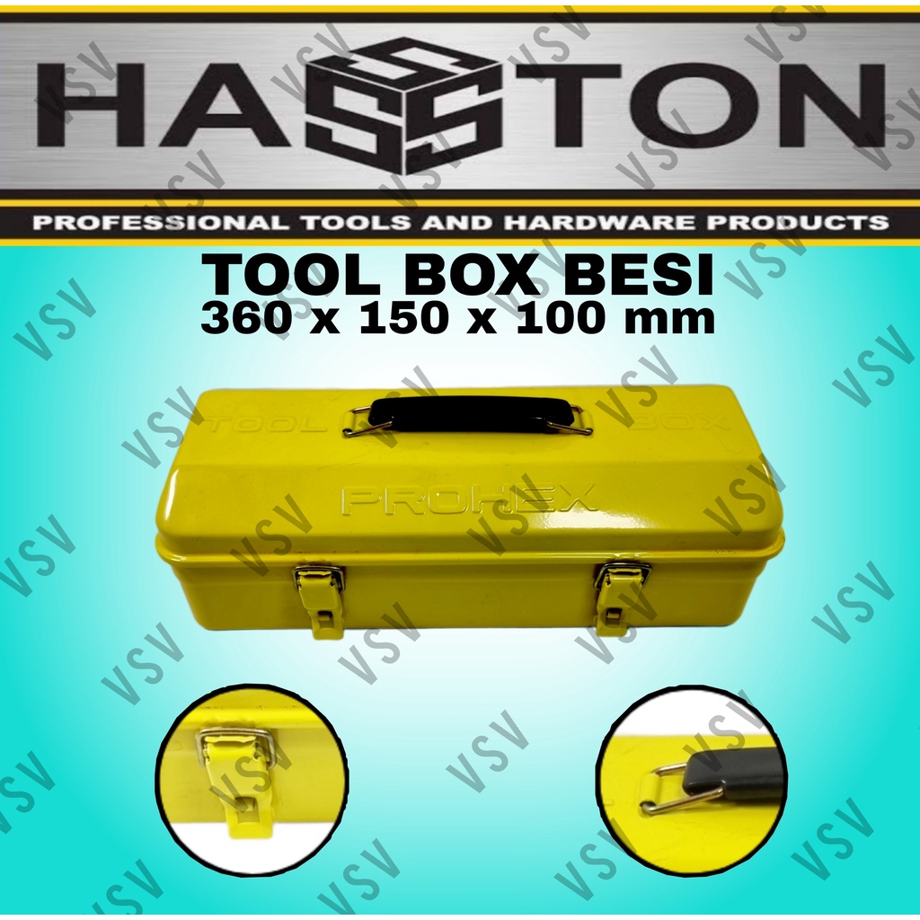 HASSTON Tool Box Besi 1susun Kotak Perkakas Y-350 ToolBox 360x150x100mm