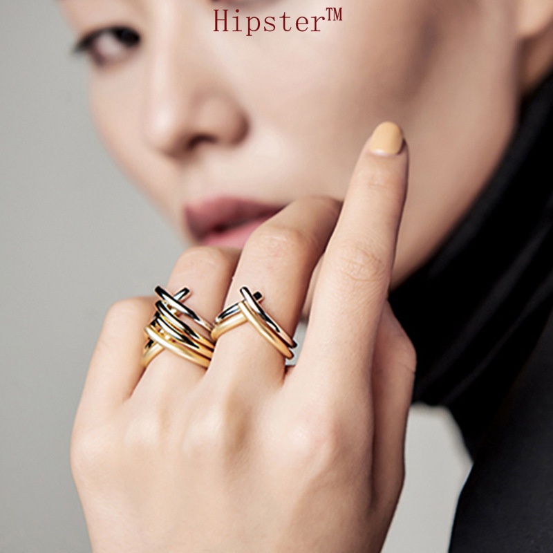 INS Cool Style Creative Design Personalized Golden Ring