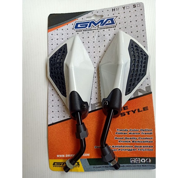 Spion/Sepion GMA Model Tomok Ulir Drat Honda Vario/Beat/Supra/ADV-Putih