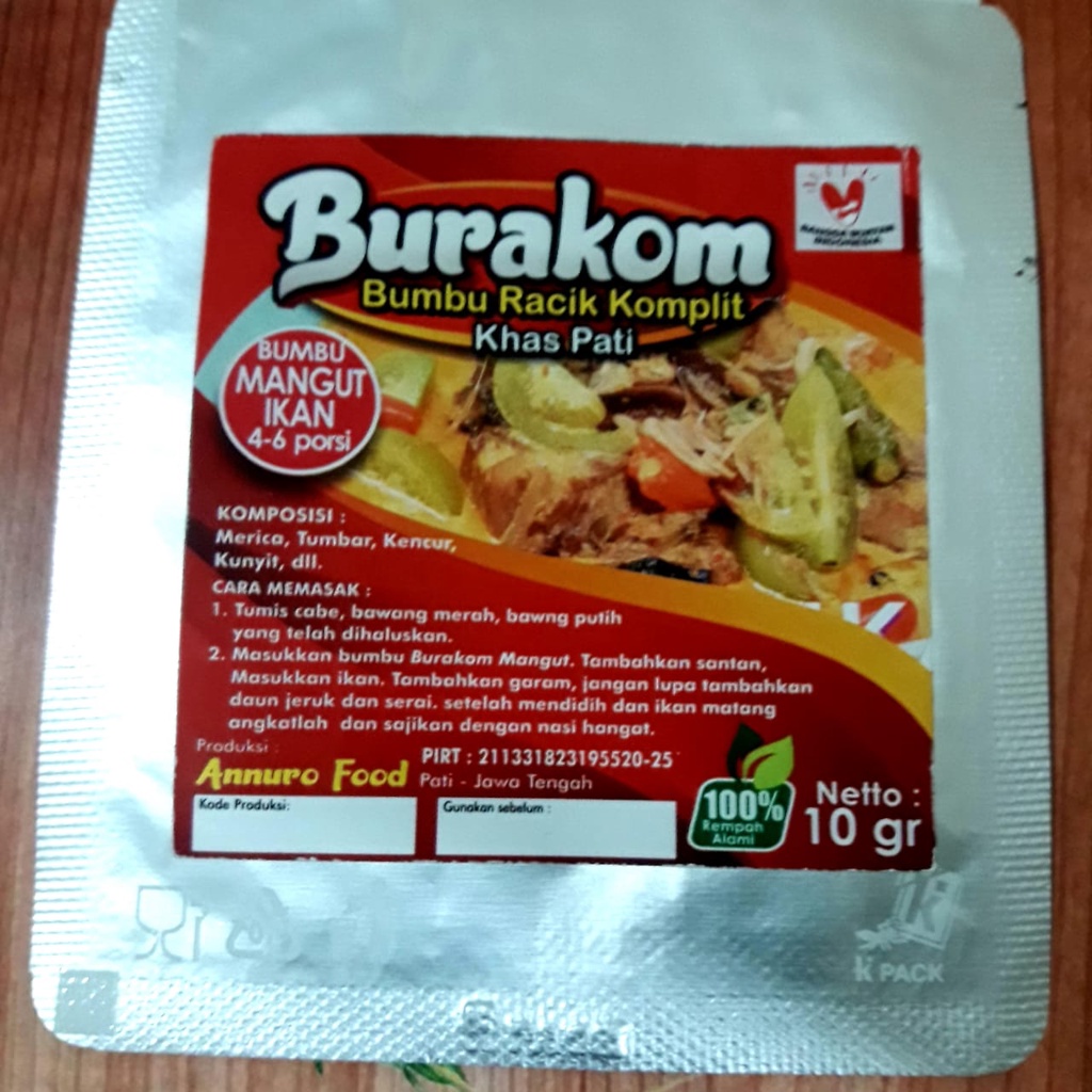 

Bumbu Mangut Ikan 4-6 Porsi Burakom 10gr