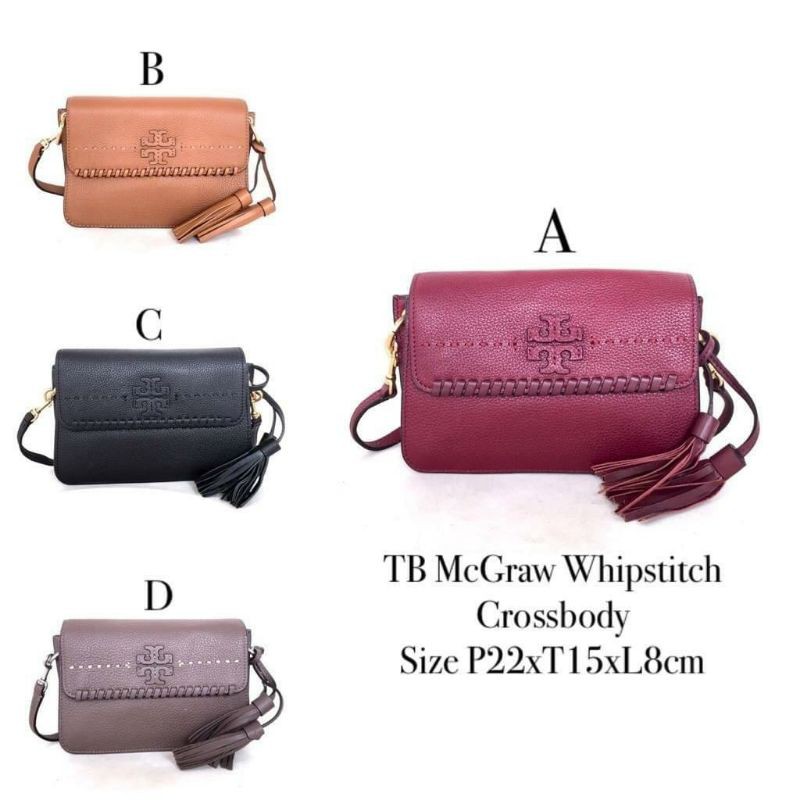 Mcgraw Tas selempang wanita Tory Burch Mcgraw Whipstitch Crossbody