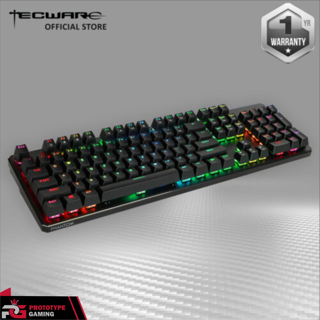 Jual Tecware Phantom 104 Keys Backlit Mechanical Full Size Keyboard