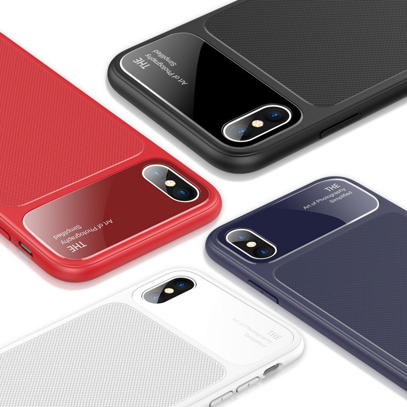 

KUULAA Casing Soft Case Belakang Bahan Silikon + Tempered Glass Slim Shockproof untuk iPhone X