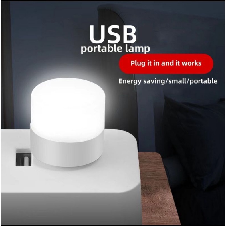 lampu mini USB portable lampu tidur travel mini emergecy