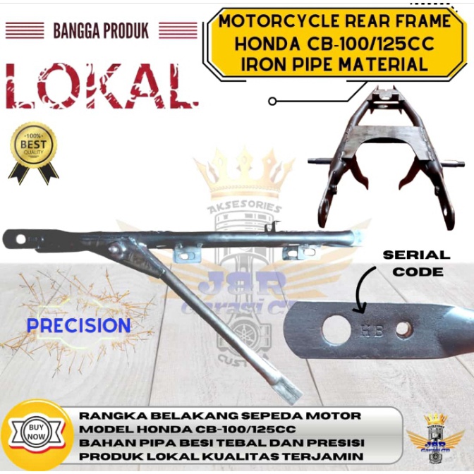 Frame Buntutan Rangka Belakang CB Bahan Super Tebal