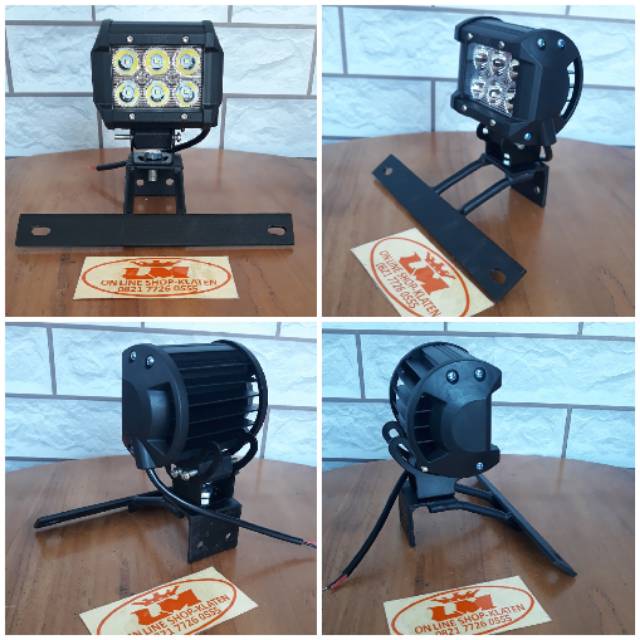 Lampu led plus braket pnp king/sok byson