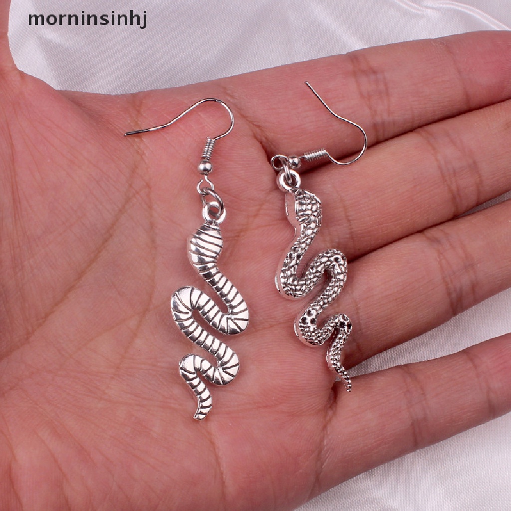 Mornin 1 Pasang Kalung Rantai Ular Bahan Alloy Untuk Wanita