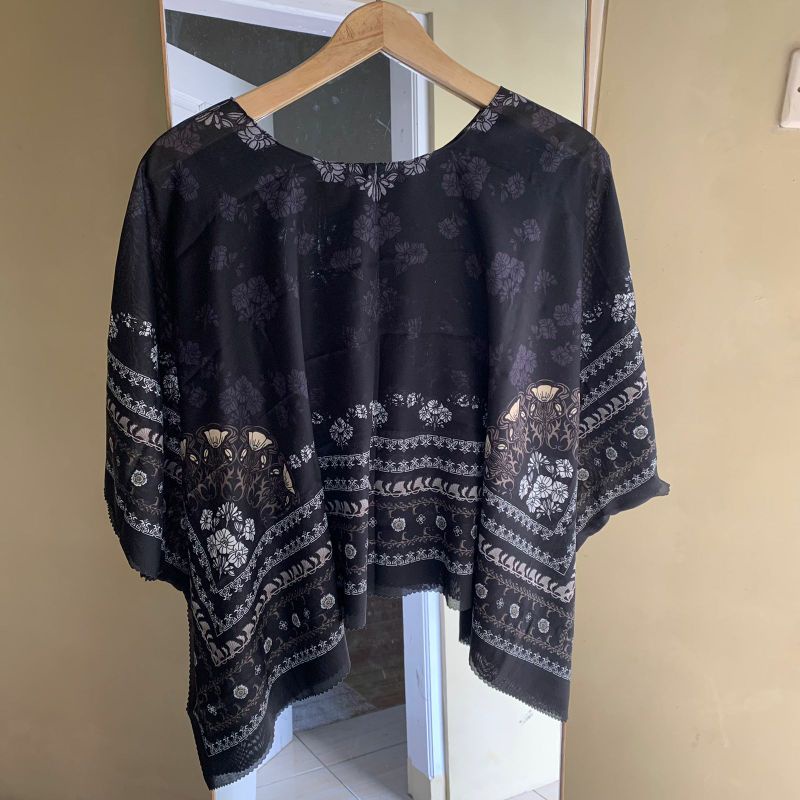 Outer kimono scraf premium-sabine black