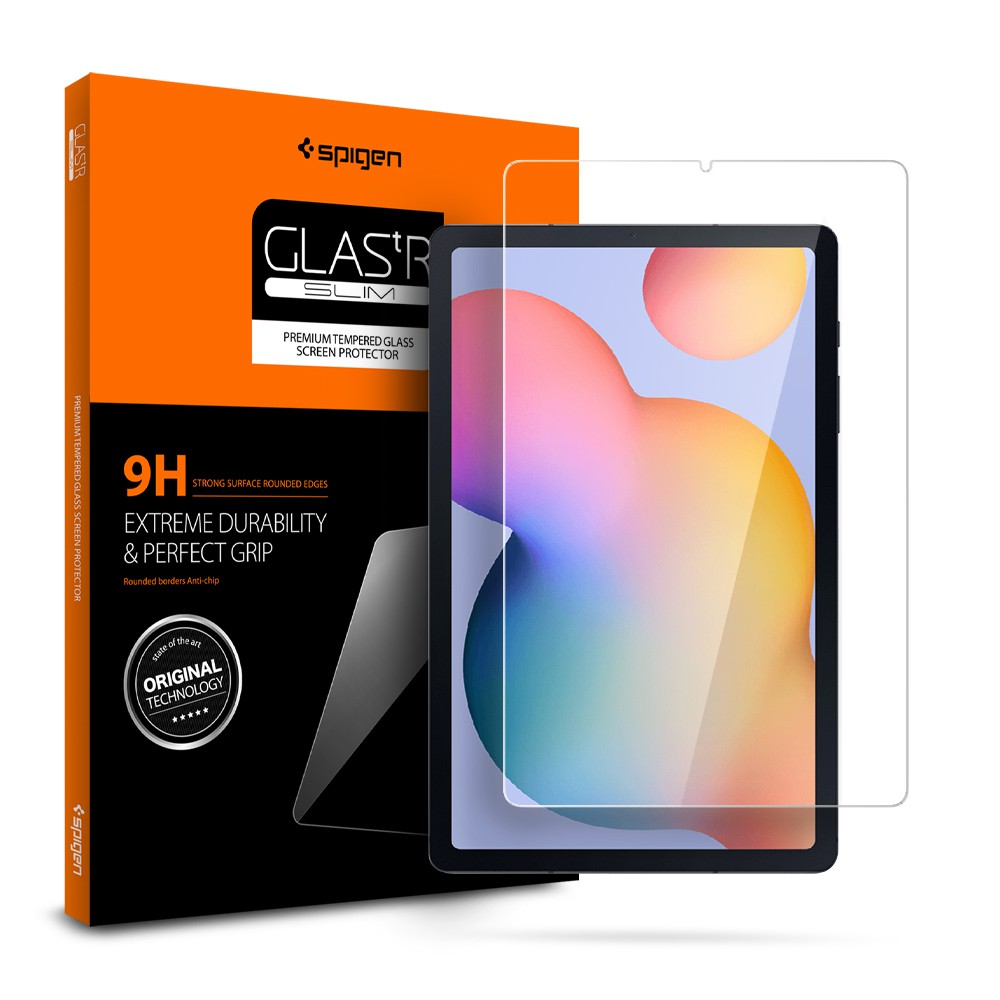 

Tempered Glass Galaxy Tab S6 Lite Spigen Glass tR SLIM Screen Protector Pelindung Layar