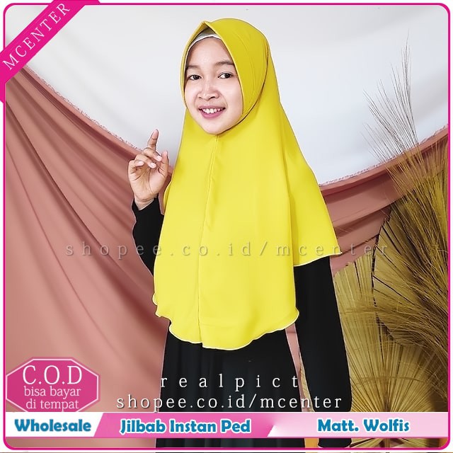 Jilbab Bergo Hamidah Wolfis | Bergo Sport Woolpeach Premium