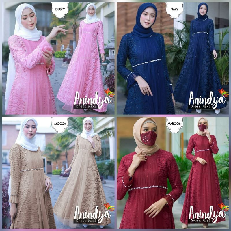 MAXY ANINDYA FASHION MUSLIM PAKAIAN WANITA DRESS GAMIS MAXI JCHM