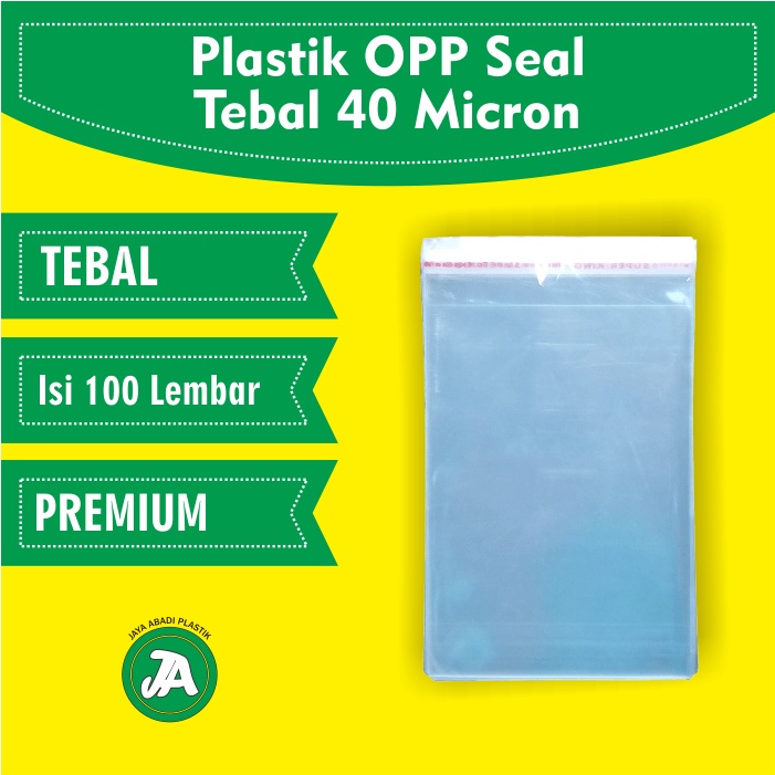 

Plastik OPP Seal 15 x 16 Cm Tebal 40 Micron Plastik Bening Isi 100 Lembar