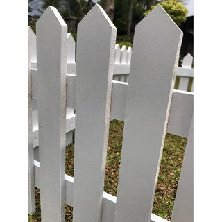  PAGAR  TAMAN PAGAR KAYU PORTABLE  POINTY WHITE FENCE 