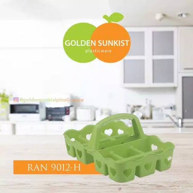 [DEASHOP] RAK - KERANJANG - TEMPAT AQUA GELAS GOLDEN SUNKIST SET